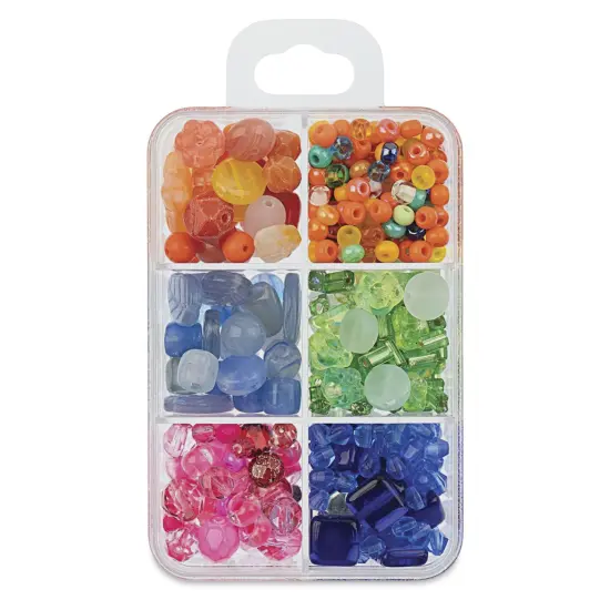 John Bead Czech Glass Bead Recipe Box - Rainbow Sherbet {1}
