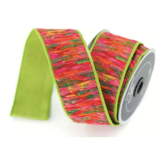 2" Groovy Loom Ribbon: Apple Green (5 Yards) {1}