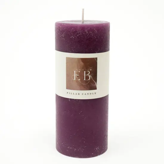Rustic Unscented Wax Pillar Candle &ndash; Multiple Colors & Sizes {4}