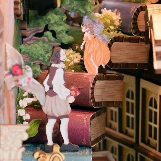 DIY Book Nook Kit - Shakespeare's Verse w/ Dust Cover {3}