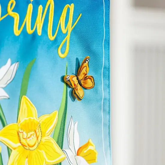 Spring Floral Haven Long Garden Flag 2 Sided {3}