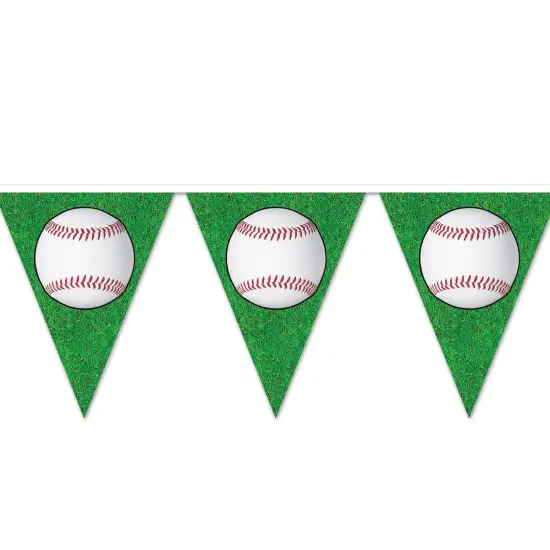 12 Pack Bulk Baseball Party Pennant Banner {2}