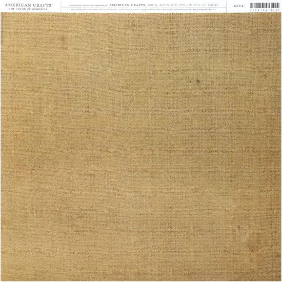 American Crafts Everyday Single-Sided Cardstock 12"X12"-Burlap Print {1}