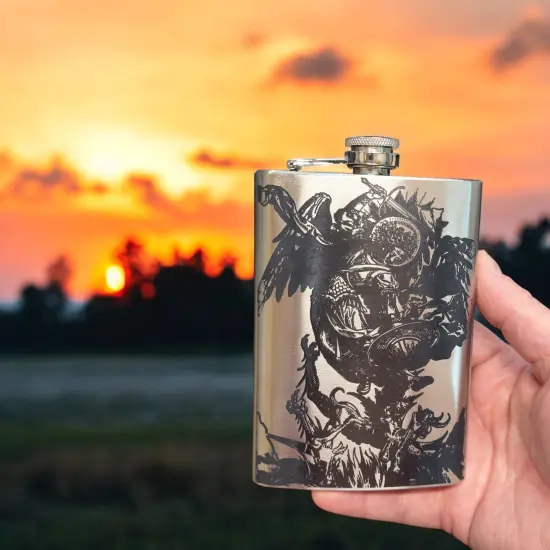 8oz Vintage St. Michael Stainless Steel Flask {6}