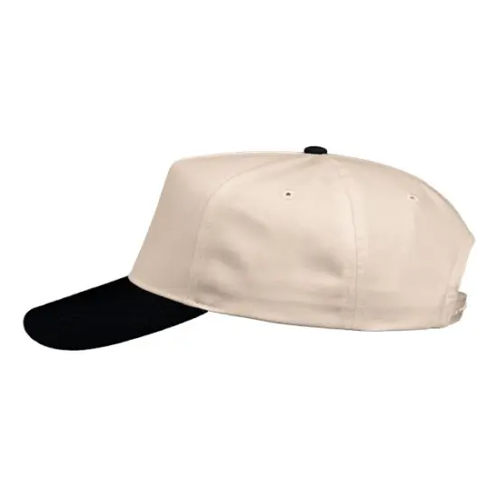 Valucap&reg; Five Panel Twill Cap Black {6}