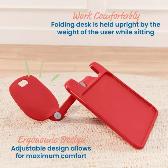 The Surf Folding Portable Lap Desk, Large, Flexible Seating Red {6}