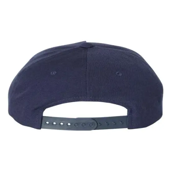 YP Classics&reg; Five-Panel Curved Visor Snapback Cap Navy {2}