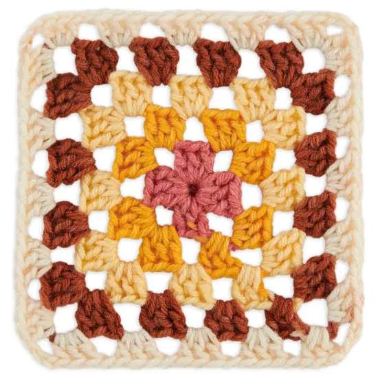 Red Heart All in One Granny Square Yarn 24 Pack-Aran - Warm Wheat {4}