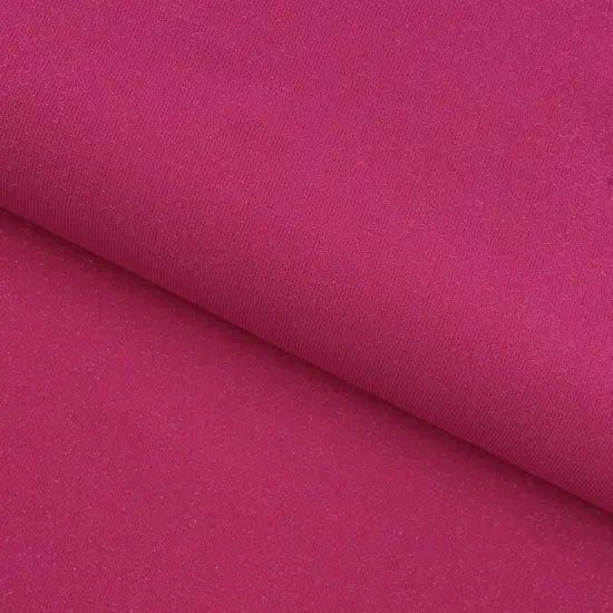Glimmer Nylon Spandex Lurex Fabric Neon Pink/Silver {1}