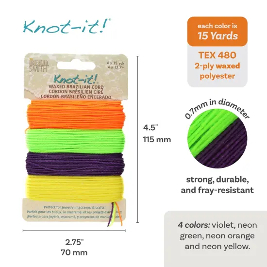 The Beadsmith Brazillian Waxed Cord Mix Trick or Treat {4}