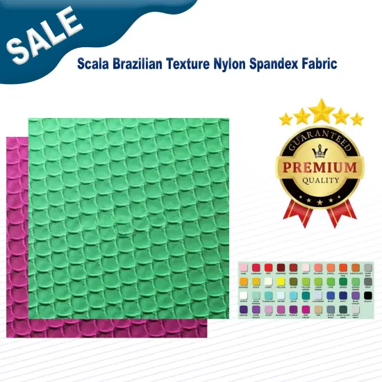 Scala Brazilian Texture Nylon Spandex Fabric Neon Yellow {3}