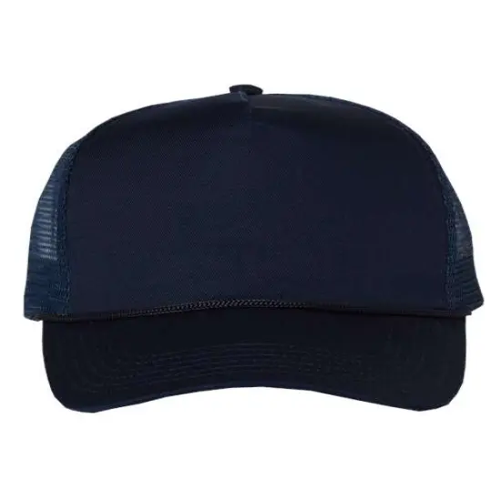 Valucap&reg; Five Panel Trucker Cap Navy {1}