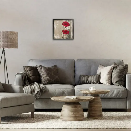 Stupell Industries Red Anemones Duo Framed Giclee Wall Art Design by Brian Foster {2}