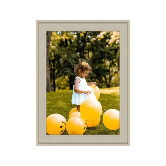 Traditional Flat Silver Panel Picture Frame Wide {1}