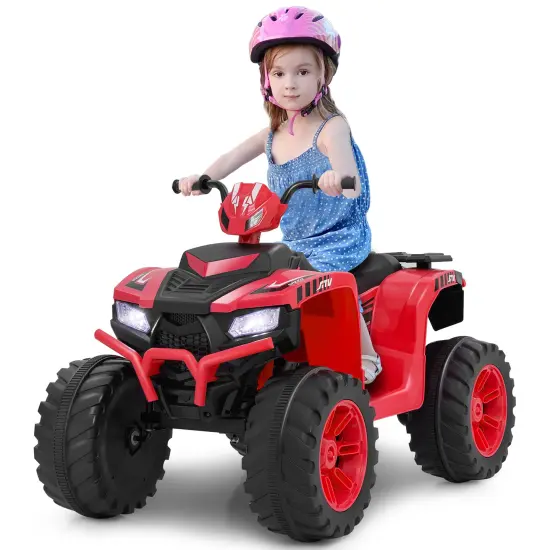Red 24V Electric Ride-On ATV for Kids with Wireless Connection, 3-8 Years Old {2}