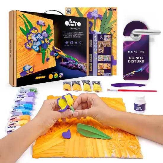 OKTO Sensory Art 3D Painting &ldquo;Irises&rdquo; &ndash; 11.8&rdquo; x 15.7&rdquo; Canvas Kit {2}