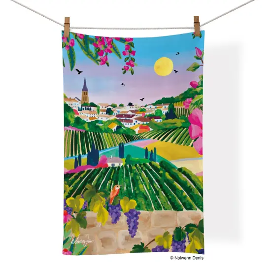 Village Vineyard Cotton Tea Towel {1}