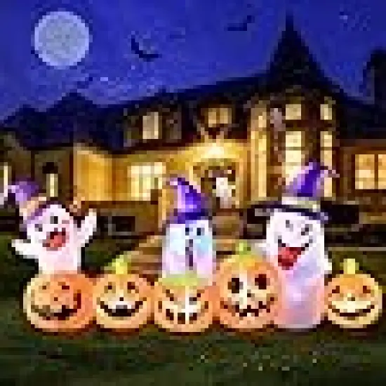 ute Blow Up Pumpkins and Ghost {2}