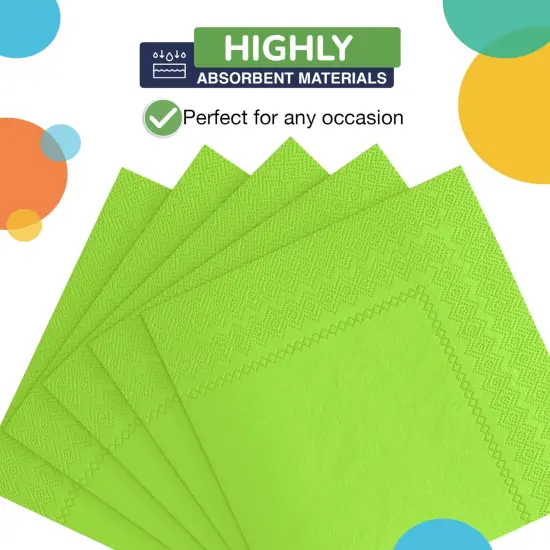 Party Solids Paper Napkins Disposable Everyday 100 Pcs 2 Ply Napkins Paper Everyday For Parties & Party Supplies {2}