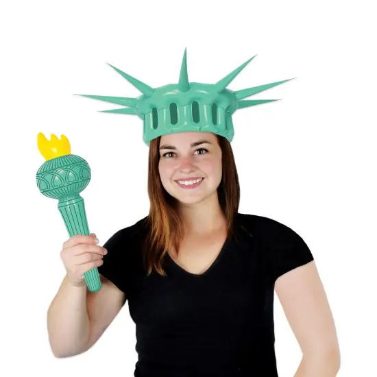 6 Pack Bulk Inflatable Statue Of Liberty Wearable Set {3}