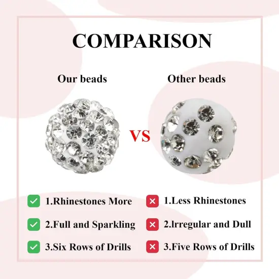 10mm Clay Rhinestone Beads for Bracelets, 100 Pcs Sparkle Crystal Beads for Jewelry Making, Glitter Round Shamballa Disco Ball Design for DIY Crafts Necklace Earrings Decoration (Aquamarine) {4}