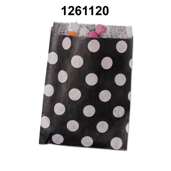 Bright Large Dots Merchandise Bags 8 1/2" x 11" Black {3}