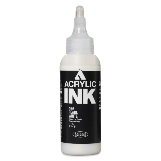 Holbein Acrylic Ink - Pearl White, 100 ml {1}