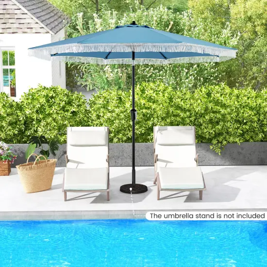 9 FT Patio Umbrella with UV-Resistant Fabric, Adjustable Tilt, and Easy Setup for Outdoor Garden, Pool, and Backyard Navy {3}