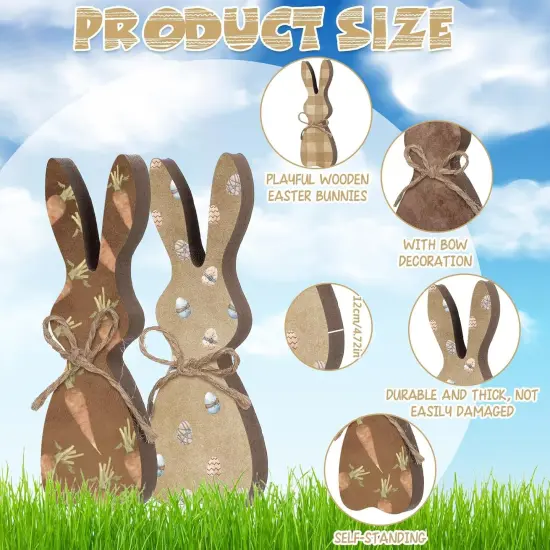 Bunny Outdoor Yard Garden Stuates, Outdoor Statues Home Garden Sculpture, Easter Ornament Sculpture,Yard Figurine for Art Lawn Patio Ornament {4}