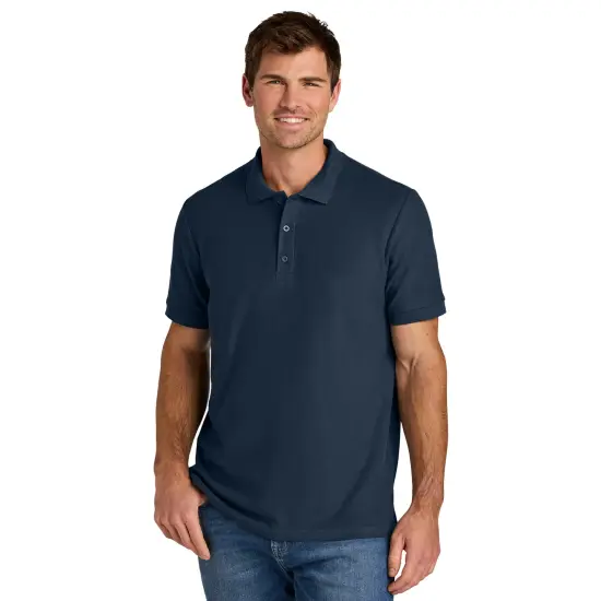 Gildan Hammer Pique Polo T-Shirt, Pure Cotton Short Sleeve Assorted Color Men's Tee Navy {1}