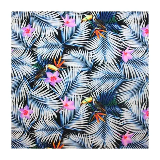 Toucans on Palms Printed Spandex Fabric {3}