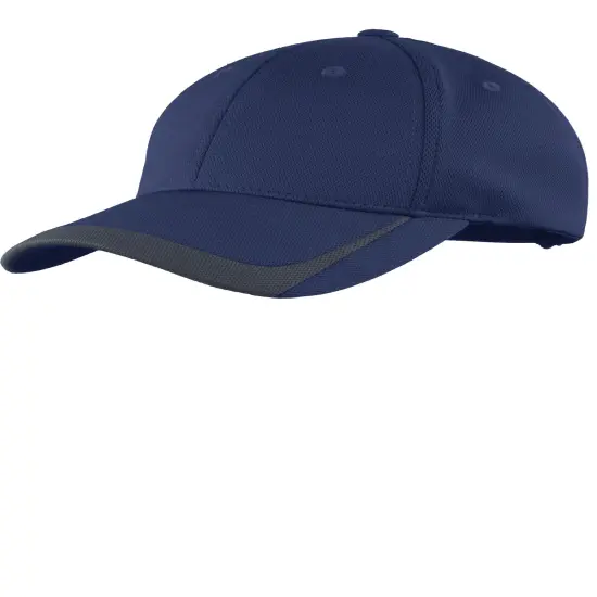 Sport-Tek&reg; Pique Colorblock Cap True Navy/ Graphite {1}