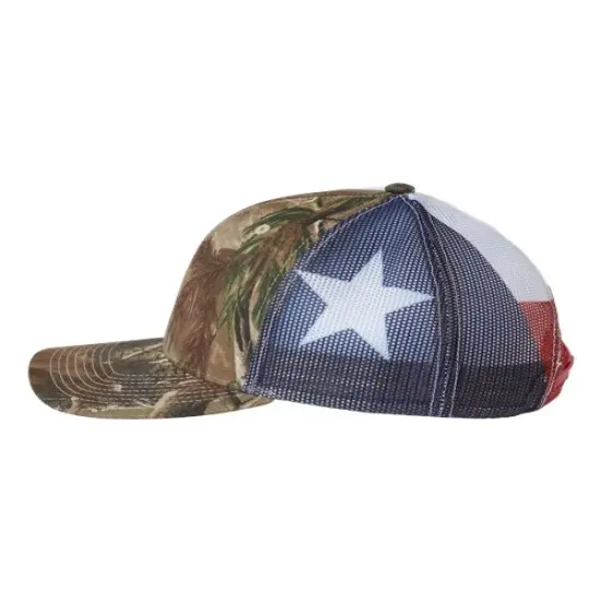 Kati&reg; Printed Mesh Trucker Cap Navy/ USA Flag {8}