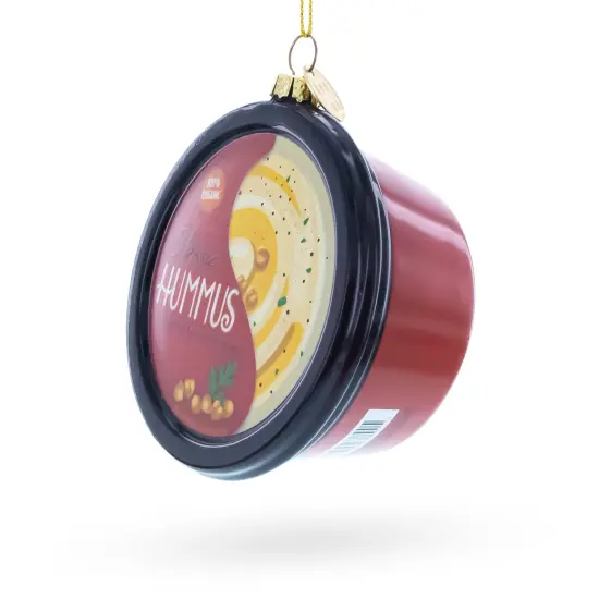 Hummus Glass Christmas Ornament {5}