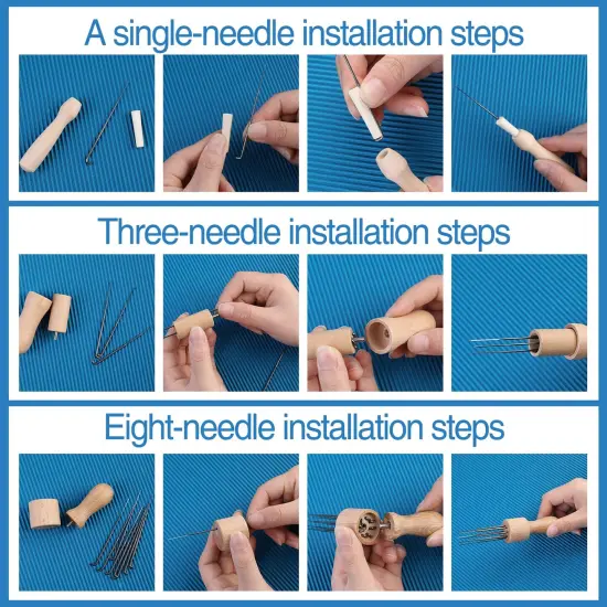 Needle Felting Needles, 104 pcs Needle Felting Kit, 4 Sizes 4 Types Felting Needles, Triangle, Star, Cone, Spiral, Needle Felting Supplies, Needle Felting Tools, 36/38/40/42 Gauge {5}