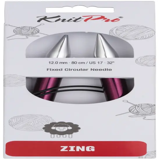 KnitPro-Zing Fixed Circular Needles 32"-Size 17/12mm {1}