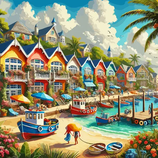 Sunsout Coastal Kaleidoscope 500 pc Jigsaw Puzzle 27315 {1}