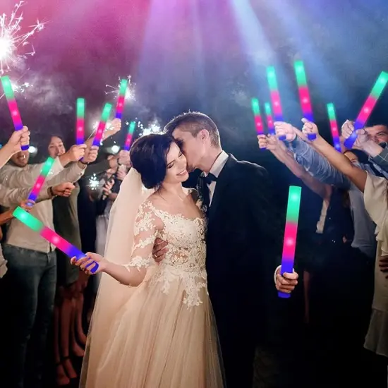 44 PCS Foam Glow Sticks with 3 Modes Colorful Flashing, Glow Sticks Party Pack, Glow in Dark Party Supplies, foam Glow Sticks Bulk for Wedding, Raves, Concert, Party, Halloween Party,4th of July {3}