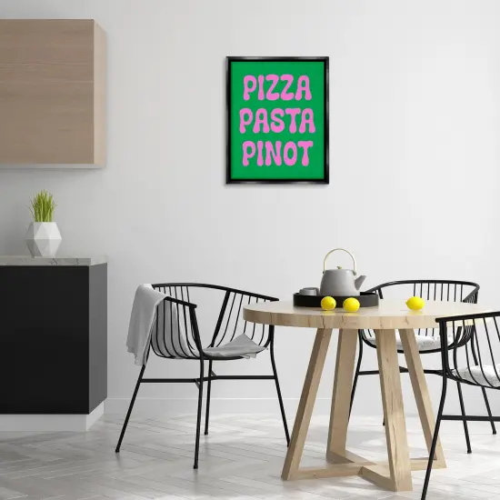 Stupell Industries Pizza Pasta Pinot Floater Framed Canvas Wall Art Design by House of Lulu {2}