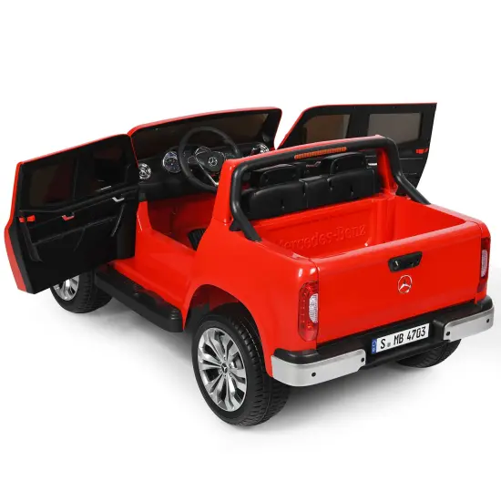 Costway Licensed Mercedes Benz x Class 12V 2-Seater Kids Ride On Car w/ Trunk {4}