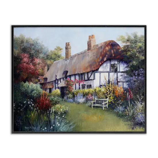 Stupell Industries Budding Cottage Garden Framed Giclee Wall Art Design by Hilary Mayes {1}