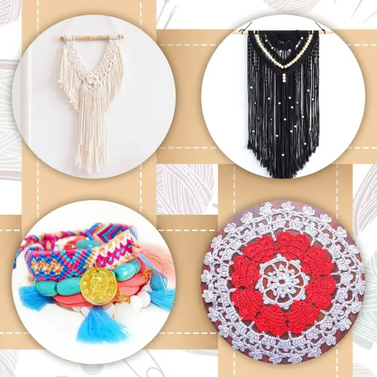 18 Pcs Beginners Wooden Loom Notched Weaving Loom Basket Weaving Tools for Kids Adult Art Craft Activity Jewelry Motor Skills Crochet Knitting Sewing Teaching Educational, 6 x 9 in {4}