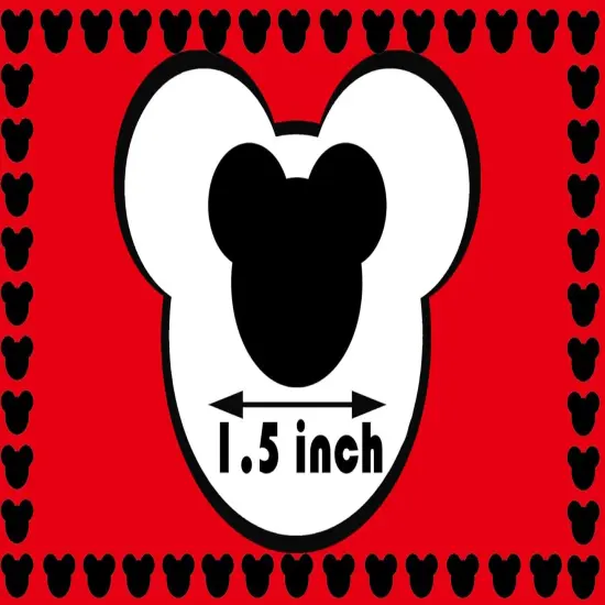 500 Mouse Head Stickers Mouse Themed Birthday Party Supplies {2}