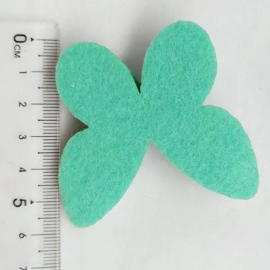 Chenkou Craft 15pcs New Padded Felt Butterfly Satin Ribbon Flowers Beads Appliques Wedding A454 (Multi-Color) {3}