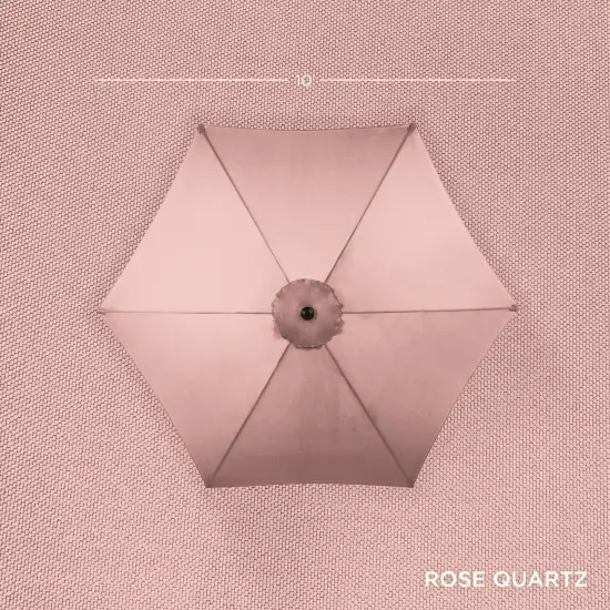 Best Choice Products 10ft Outdoor Steel Market Patio Umbrella w/ Crank, Tilt Push Button, 6 Ribs Rose Quartz {4}