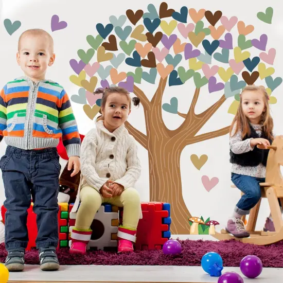 Boho Classroom Tree Bulletin Board Set with Heart Cutouts {5}