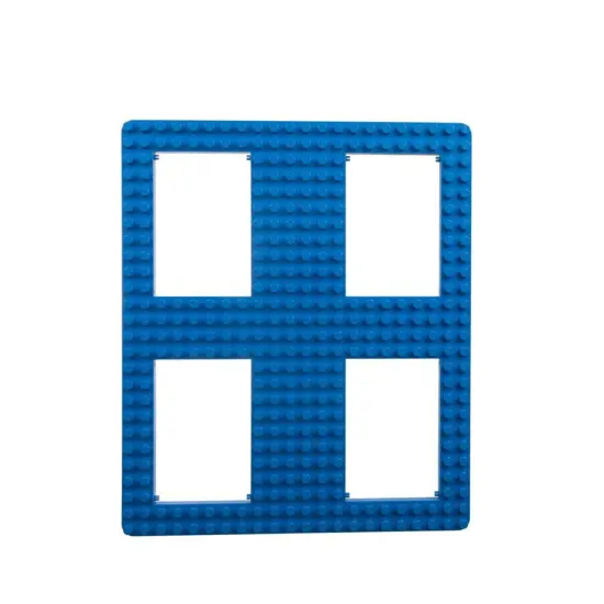 Strictly Briks Toy Building Block, Big Bricks Stackable Baseplates with Gaps, Large Pegs for Toddlers, 100% Compatible with All Major Brands, Blue, 1 Piece, 13.75x16.25 Inches {1}