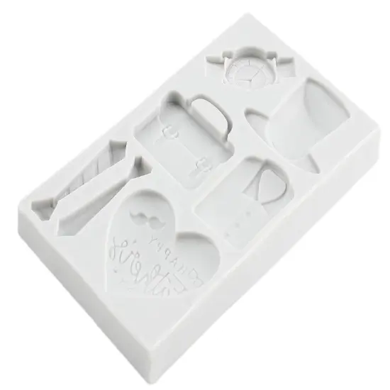 Father's Day Fondant Molds Mustache Tie Watch T-Shirt {6}