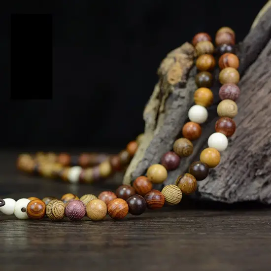 200pcs 8mm Gorgeous Natural Round Polished Rosewood Loose Beads for Jewelry Making DIY Handmade Crafts {4}