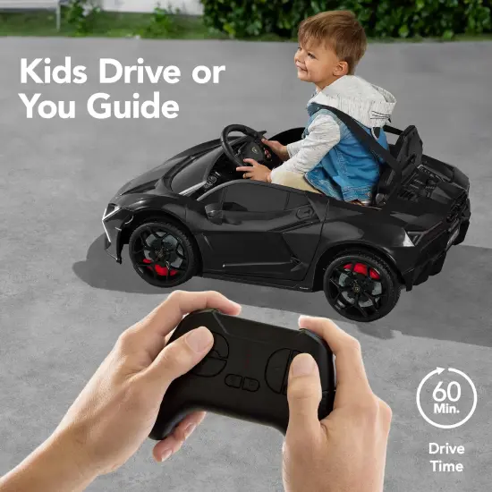 Best Choice Products Kids 12V Ride-On Car Officially Licensed Lamborghini Revuelto w/ Remote, LED Lights Black {5}
